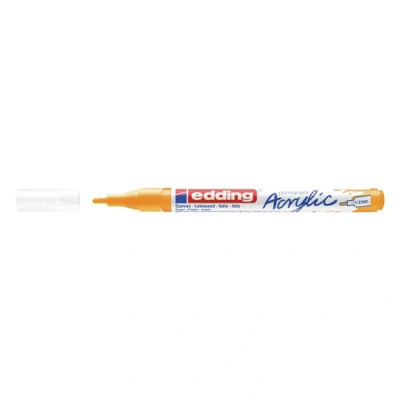 Image of edding 5300 acrylic marker fine sunny yellow 1 waterproof paint round nib 2mm pen for drawing on canvas, art paper and wood markers pebbles