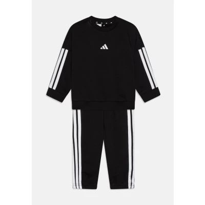Image of adidas Performance Essentials Infant Unisex SET Tracksuit for kids, Size: 0 3m, Black/white
