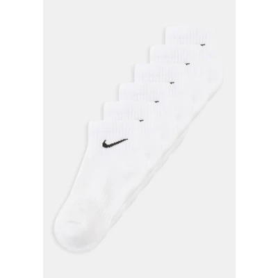 Image of Nike Performance Everyday CUSH Ankle 6 PACK Unisex Sports socks, Size: 5 8, White/black