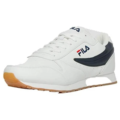 Image of Fila Orbit Trainers, Men&#039;s, Size: 8, White/dress blue High quality imitation leather