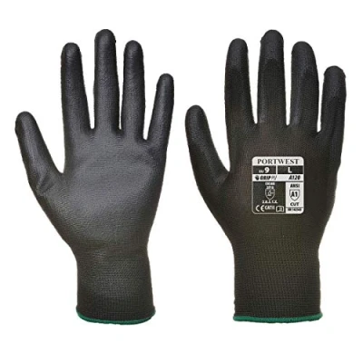 Image of Portwest A120 Breathable PU Palm Glove, Black, Medium