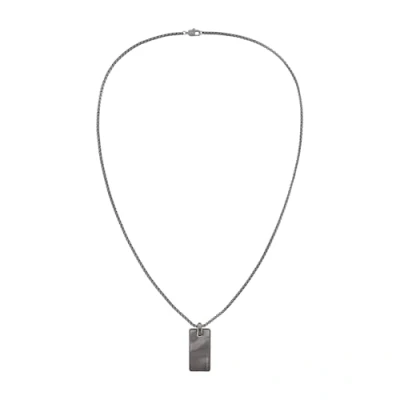 Image of Calvin Klein Waves Necklace, Men&#039;s, Size: One Size, Grey