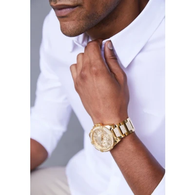 Image of Guess MENS Sport Watch goldcoloured, Men&#039;s, Size: One Size, Gold coloured