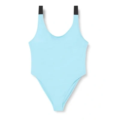 Image of Calvin Klein Swimwear Scoop BACK ONE Piece Swimsuit, Women&#039;s, Size: XXL, Blue punch