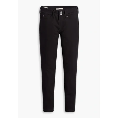 Image of Levi&#039;s 711 Double Button Jeans Skinny Fit, Women&#039;s, Size: 23x30, Night is black