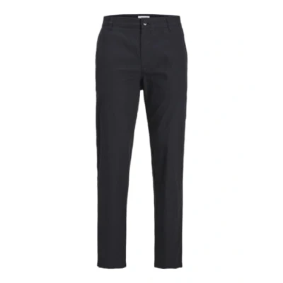 Image of JACK &amp; JONES Men&#039;s Jpstace Jjsummer Linen Blend Pant Sn Chinos, Black, 29W / 30L