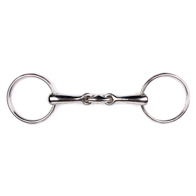 Image of Q essentials double jointed loose ring snaffle Stainless Steel