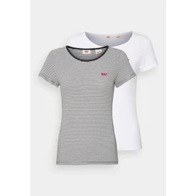 Image of Levi&#039;s 2 PACK Print Tshirt, Women&#039;s, Size: XXS, White/annalise