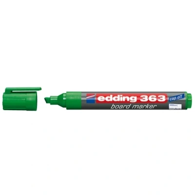 Image of edding 363 whiteboard marker green 10 pens chisel tip 1 5 mm pen dry wipe for whiteboards, flipcharts, pinboards, magnetic and memo boards sketchnotes refillable