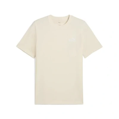 Image of Puma Small LOGO TEE Basic Tshirt, Men&#039;s, Size: Medium, Offwhite