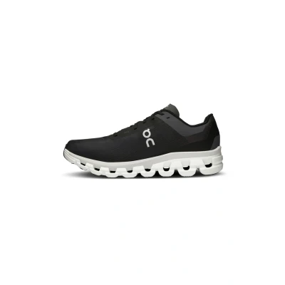 Image of On Cloudflow 4 Road running shoes Black white, Men&#039;s, Size: 7.5, white Polyester