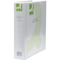 Image of Q Connect KF01329Q Presentation 40mm 4D Ring Binder A4 White (Pack of 6)