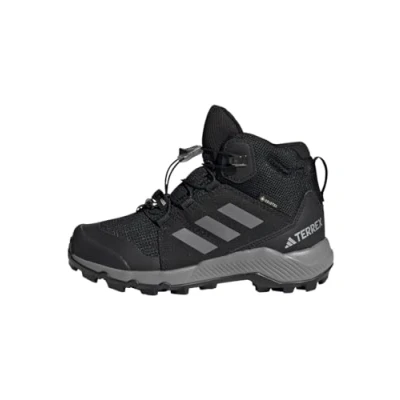 Image of Adidas Terrex MID Goretex Hiking shoes for kids, Size: 1, core black grey three Synthetics/textile