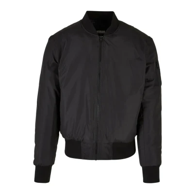 Image of Urban Classics Basic Bomber Jacket, Men&#039;s, Size: 3XL, Black