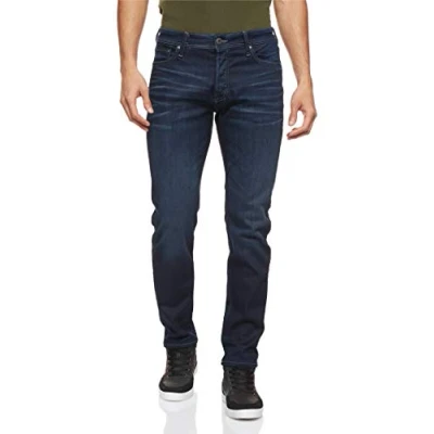 Image of Jack &amp; Jones Mike Straight leg jeans, Men&#039;s, Size: 31x30, Blue denim