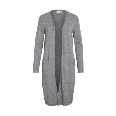 Image of VILA Viril Cardigan, Women&#039;s, Size: XXL, Medium grey melange