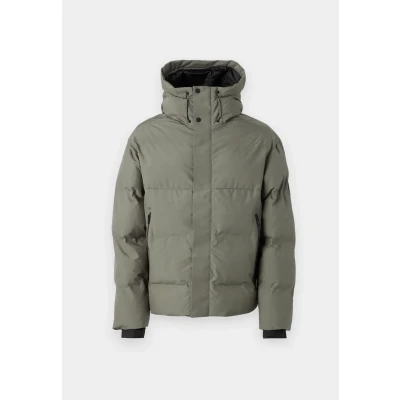 Image of JACK &amp; JONES Men&#039;s Jcoalpha Short Buffer Sn Puffer Jacket, Dusty Olive, XS