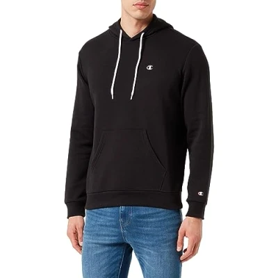 Image of Champion Basic Hooded Hoodie, Men&#039;s, Size: XS, Black