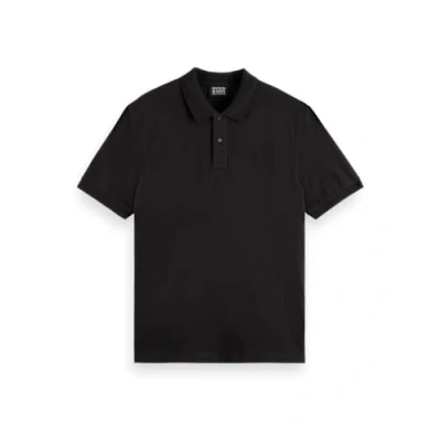 Image of Scotch &amp; Soda CORE LOGO Polo shirt, Men&#039;s, Size: Small, Black