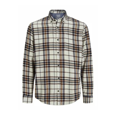 Image of Jack &amp; Jones Autumn Check Shirt, Men&#039;s, Size: Small, Moonbeam