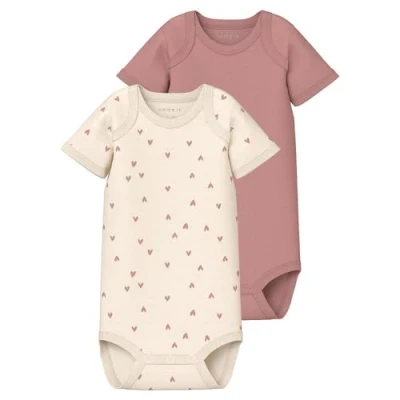 Image of NAME IT Baby Girls&#039; Short Sleeved Bodysuit, Buttercream, 92
