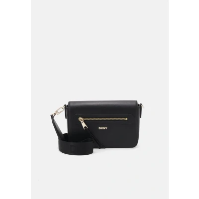 Image of DKNY Bryant Across body bag black/goldcoloured, Women&#039;s, Size: One Size, Black/gold coloured