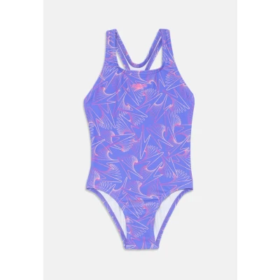 Image of Speedo Girls&#039; Hyperboom Allover Medalist Swimsuit, Chlorine Resistant, Quick Drying Swimsuit