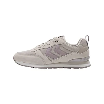 Image of Hummel Monaco Trainers, Size: 5, Grey Leather/synthetics