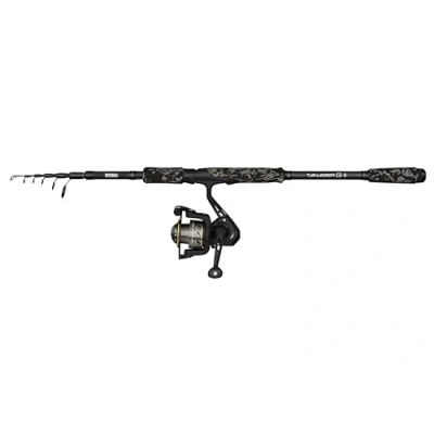 Image of Mitchell Tanager G2 Telespin Combo, Freshwater Angler Fishing Rod &amp; Reel Pike Perch Zander, Strong Leightweight Versatile, Black, 2.10 m Moderate Rod, 1000 Size