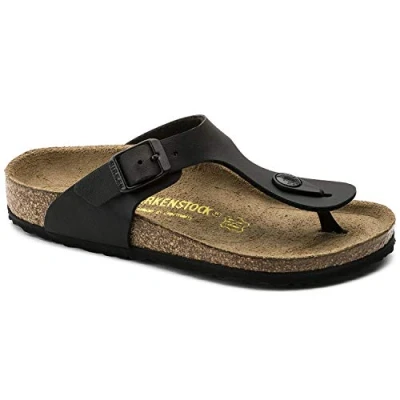 Image of Birkenstock Gizeh Tbar sandals for kids, Size: 13K, Black High quality imitation leather