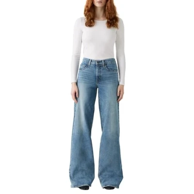 Image of Levi&#039;s WIDE LEG Flared Jeans, Women&#039;s, Size: 31x34, Headwinds ahead