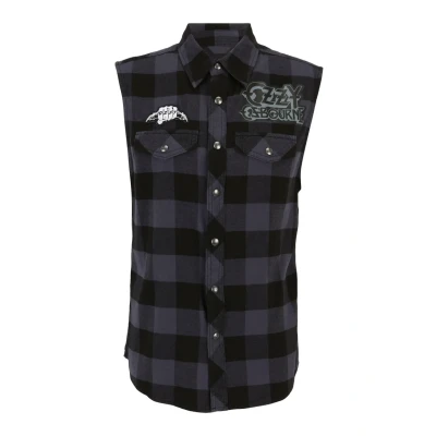 Image of Brandit Men&#039;s Maiden Vintage Shirt Eddi Ls, Black, M