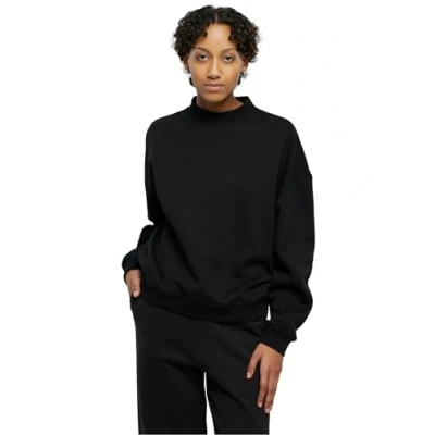 Image of Urban Classics Women&#039;s Ladies Oversized Organic Crewneck Sweatshirt, Black, 4XL