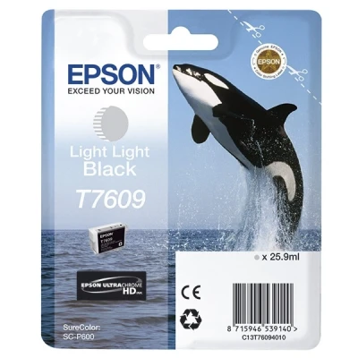 Image of Epson Killer Whale T7609 Ink Cartridge, Light Black, Genuine