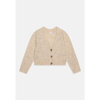 Image of Name it Nkfholly BOXY Short Cardigan for kids, Size: 6y, Beige