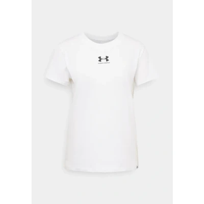 Image of Under Armour Campus CORE Sports Tshirt, Women&#039;s, Size: Large, White/black