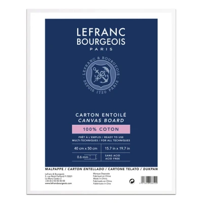 Image of Lefranc Bourgeois Colouring Cardboard, Cotton, White, 40 x 50cm Malpappe