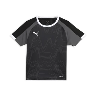 Image of Puma Individualliga Graphic Unisex Sports Tshirt for kids, Size: 10y (9 10y), Black/shadow gray