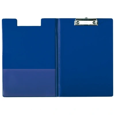 Image of Esselte A4 Clipfolder with Cover, Rigid Plastic, Blue