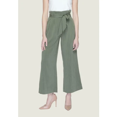 Image of ONLY Marsa Solid Paper Trousers, Women&#039;s, Size: XS, Olive green