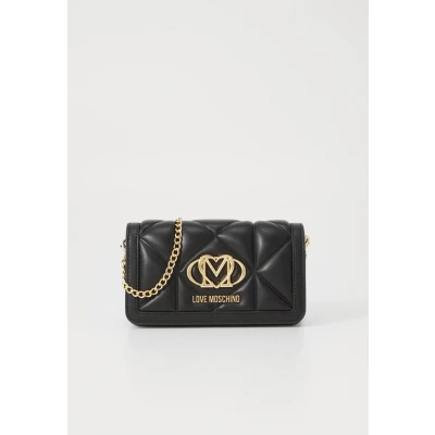 Image of MOSCHINO Women&#039;s Wallet Love Faux Leather Saffiano Black A25MO30 JC5730PP0LKL0000, Black, Taglia Unica, Modern