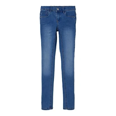 Image of NAME IT Girl&#039;s Trouser, Medium Blue Denim, 14 Years