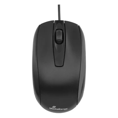 Image of MediaRange Wired 3 button mouse with optical sensor, black