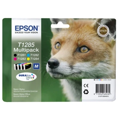 Image of Epson T1285 Fox DURABrite Ultra Multipack 4 colours Ink
