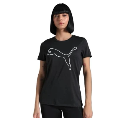 Image of PUMA Unisex W Tad Essential Heather Logo Tee Tees (Pack of 1)