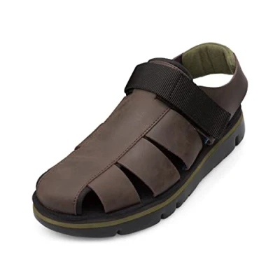 Image of Camper Men&#039;s Oruga K100285 Flat Sandals, Brown 006, 7 UK