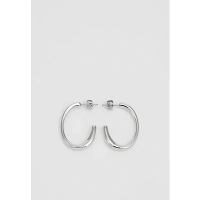 Image of Calvin Klein Hoops Earrings, Women&#039;s, Size: One Size, Silver
