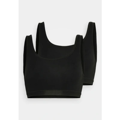 Image of Schiesser 2PACK Bustier OHNE CUPS Organic Cotton 95/5 Bustier, Women&#039;s, Size: 12, Schwarz