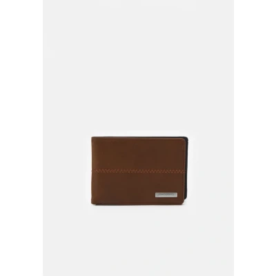Image of Quiksilver Stitchy Unisex Wallet, Size: Medium, Chocolate brown