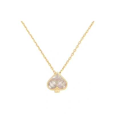 Image of kate spade new york MINI Pendant Necklace clear/goldcoloured, Women&#039;s, Size: One Size, Clear/gold coloured